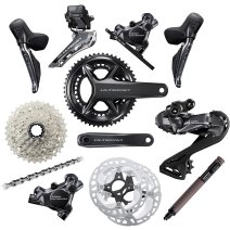 Shimano Grupo de Cambio - Ultegra Di2 R8100 - 2x12 velocidades - Oferta Especial - 160/140 | 114L - 50/34 | 172.5 mm | 11-34